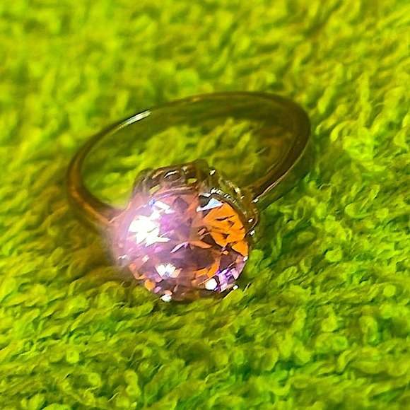 Simulated morganite ring, sterling silver, sizes eight and seven :
U pick - Picture 4 of 14